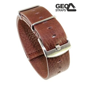 GEO-Straps Nato-Vintage Uhrenarmband Modell Base dunkelbraun 20 mm Nato Strap