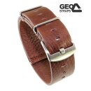 GEO-Straps Nato-Vintage Uhrenarmband Modell Base dunkelbraun 20 mm Nato Strap