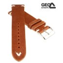 GEO-Straps Uhrenarmband Horween Rindleder Modell Beluga mahagoni 18 mm Handarbeit