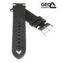 GEO-Straps Uhrenarmband Horween Rindleder Modell Beluga Pro schwarz 18 mm Handarbeit