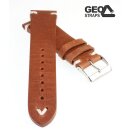 GEO-Straps Uhrenarmband Horween Rindleder Modell Beluga Pro mahagoni 18 mm Handarbeit