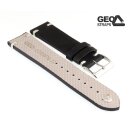 GEO-Straps Uhrenarmband Horween Rindleder Modell Beluga Pro schwarz 20 mm Handarbeit