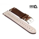 GEO-Straps Uhrenarmband Horween Rindleder Modell Beluga Pro mocca 22 mm Handarbeit