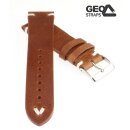 GEO-Straps Uhrenarmband Horween Rindleder Modell Beluga Pro havanna 22 mm Handarbeit