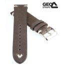 GEO-Straps Uhrenarmband Horween Rindleder Modell Beluga Pro grau 22 mm Handarbeit