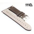 GEO-Straps Uhrenarmband Horween Rindleder Modell Beluga Pro grau 22 mm Handarbeit