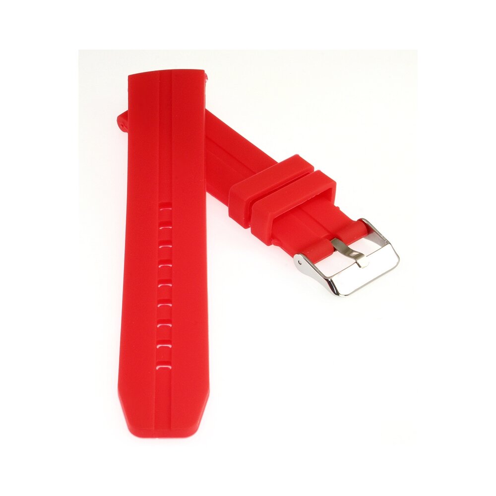 Silikon Uhrenarmband Modell Sportima rot 20 mm Uhrenarmband-Händler