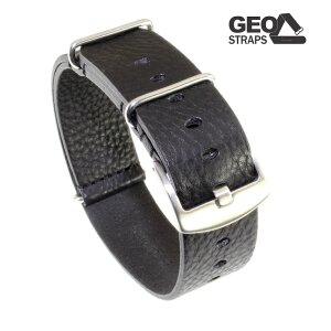 GEO-Straps Nato-Vintage Uhrenarmband Modell Base schwarz 24 mm Nato Strap
