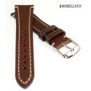 Morellato Sattelleder Uhrenarmband Manufatti Raffaello mocca 20 mm Handarbeit