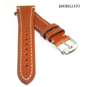 Morellato Sattelleder Uhrenarmband Manufatti Raffaello cognac 20 mm Handarbeit