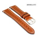 Morellato Sattelleder Uhrenarmband Manufatti Raffaello cognac 20 mm Handarbeit