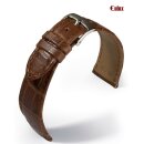 Eulux echt Alligator Ersatz-Uhrenarmband für Cartier Alligator-Classic-DS braun 17/16 mm