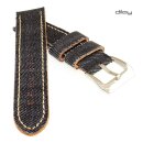 Diloy Jeans Uhrenarmband Modell Richmond schwarz 18 mm Fashion-Strap