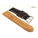 Diloy Jeans Uhrenarmband Modell Richmond schwarz 24 mm Fashion-Strap