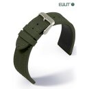 Eulit Canvas Textil Uhrenarmband Modell Canvas oliv-grün 20 mm