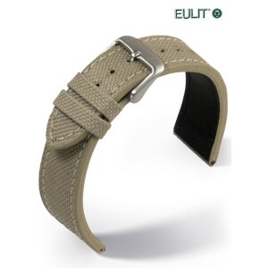 Eulit Canvas Textil Uhrenarmband Modell Canvas beige-creme 20 mm