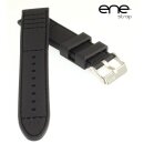 Premium ene strap Silikon Uhrenarmband Modell 113 schwarz 22 mm