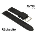 Premium ene strap Silikon Uhrenarmband Modell 113 schwarz-gelb 22 mm