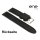 Premium ene strap Silikon Uhrenarmband Modell 113 schwarz-grau 24 mm