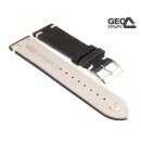 GEO-Straps Uhrenarmband Horween Rindleder Modell Beluga schwarz 24 mm Handarbeit