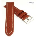 Büffelleder Uhrenarmband Modell Montana cognac 18 mm