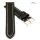 Büffelleder Uhrenarmband Modell Montana schwarz 20 mm