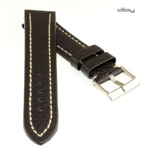 Büffelleder Uhrenarmband Modell Montana mocca 24 mm