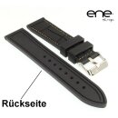 Premium ene strap Silikon Uhrenarmband Modell Silikon-Kroko schwarz-gelb 22 mm