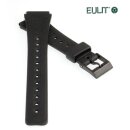 Eulit Kunststoff Uhrenband Modell-129 schwarz 18 mm,...