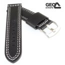 GEO-Straps Sattelleder Uhrenarmband Modell Big Indian schwarz 20 mm