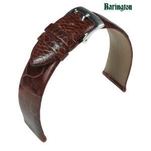 Echt Straußbein Uhrenarmband Barington goldbraun 19 mm, Handarbeit