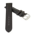 Echt Mississippi Alligator Uhrenarmband Modell Mississippi-Chrono schwarz 20 mm