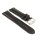 Echt Mississippi Alligator Uhrenarmband Modell Mississippi-Chrono schwarz 22 mm