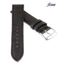 Fluco echt Strauß Uhrenarmband Modell Farmerstrauß schwarz 18 mm, Handarbeit