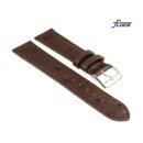 Fluco echt Strauß Uhrenarmband Modell Farmerstrauß mocca 18 mm, Handarbeit