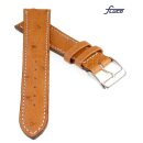 Fluco echt Strauß Uhrenarmband Modell Farmerstrauß cognac 18 mm, Handarbeit