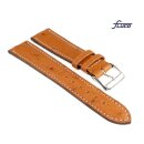 Fluco echt Strauß Uhrenarmband Modell Farmerstrauß cognac 18 mm, Handarbeit