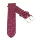 Feines Kroko Leder Uhrenarmband Modell Arizona aubergine...