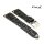 Graf Alligator-Optik Uhrenarmband Modell Antik schwarz 20 mm, Handarbeit