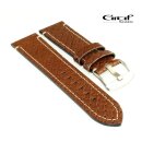 Graf Flechtleder Uhrenarmband Modell Everest mocca 24 mm, Handarbeit