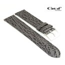 Graf echt Haifisch Uhrenarmband Modell Ozean grau 16 mm, Handarbeit
