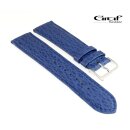 Graf echt Haifisch Uhrenarmband Modell Ozean königsblau 20 mm, Handarbeit