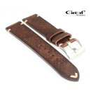 Graf Sattelleder Vintage Uhrenarmband Modell Vintage mocca 22/20 mm, Handarbeit