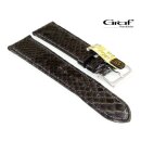 Graf echt Python Schlange Uhrenarmband schwarz 18 mm Handarbeit, XS-Damenlänge