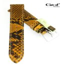 Graf echt Python Schlange Uhrenarmband gelb 20 mm...