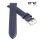 ene strap Uhrenarmband Büffelkalb Modell Bianco XL-extra lang blau 22 mm