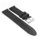 Silikon Uhrenarmband Modell Mariner schwarz 24 mm