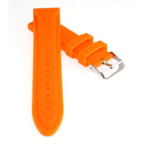 Silikon Uhrenarmband Modell Mariner orange 24 mm
