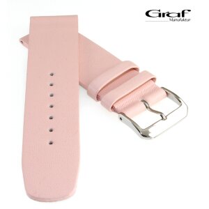 Graf Kalbsleder Uhrenarmband Modell Spree rosa 22 mm, XS-Damenlänge