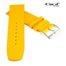 Graf Kalbsleder Uhrenarmband Modell Spree gelb 22 mm, XS-Damenlänge